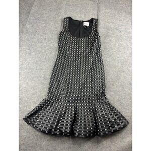 Pamella Roland Black Embellished Cocktail Dress Sexy Career Glitzy Women's 4